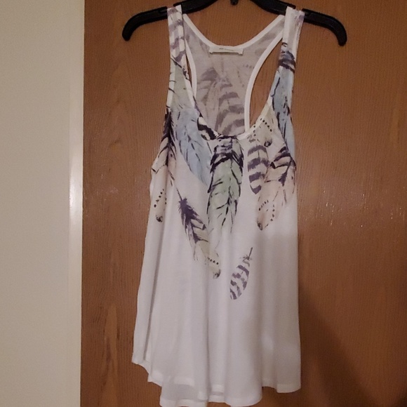 Tank top with feather print - Picture 3 of 4